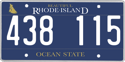 RI license plate 438115