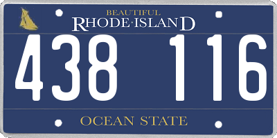 RI license plate 438116
