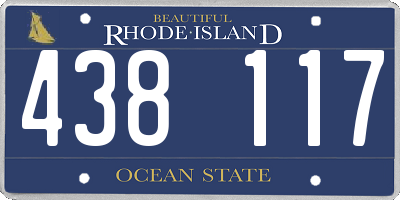 RI license plate 438117