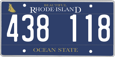 RI license plate 438118