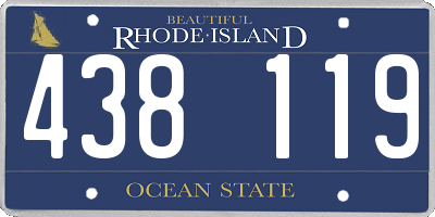 RI license plate 438119