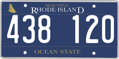 RI license plate 438120
