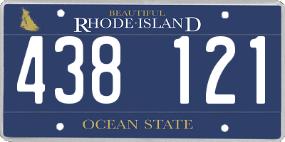 RI license plate 438121