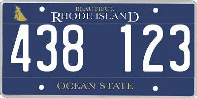 RI license plate 438123