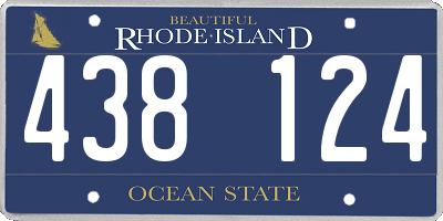 RI license plate 438124
