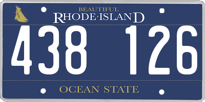 RI license plate 438126