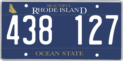 RI license plate 438127