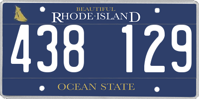 RI license plate 438129