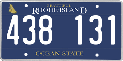 RI license plate 438131