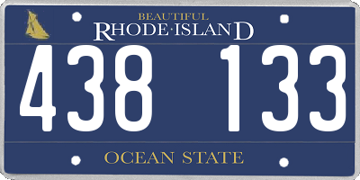 RI license plate 438133