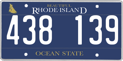 RI license plate 438139