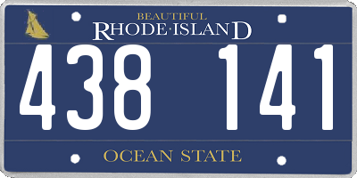 RI license plate 438141