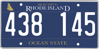 RI license plate 438145