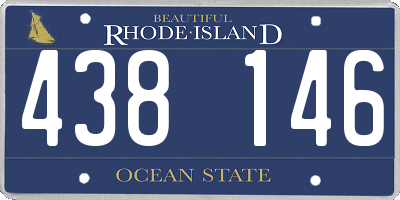 RI license plate 438146