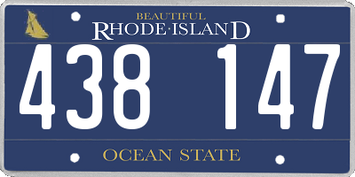 RI license plate 438147