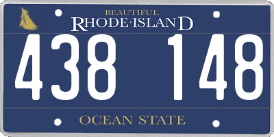 RI license plate 438148