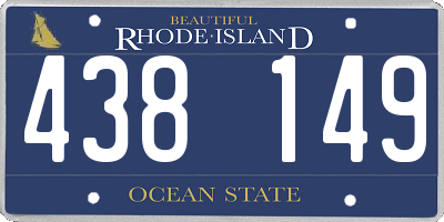 RI license plate 438149