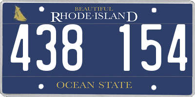 RI license plate 438154