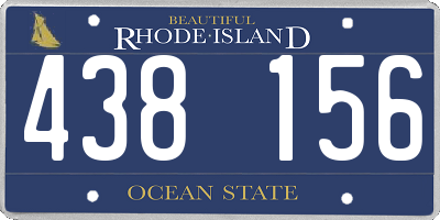 RI license plate 438156
