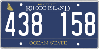 RI license plate 438158