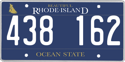 RI license plate 438162