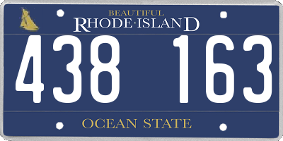 RI license plate 438163