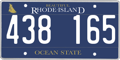 RI license plate 438165