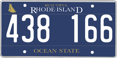 RI license plate 438166