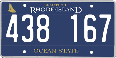 RI license plate 438167