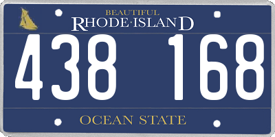 RI license plate 438168