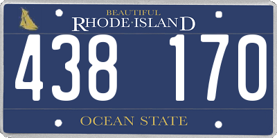 RI license plate 438170