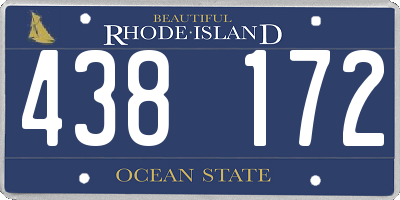 RI license plate 438172