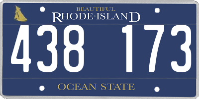 RI license plate 438173