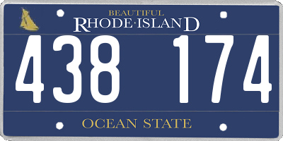 RI license plate 438174