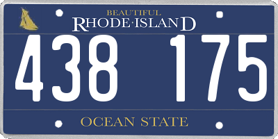 RI license plate 438175