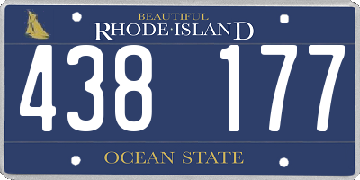 RI license plate 438177