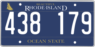 RI license plate 438179