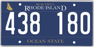 RI license plate 438180