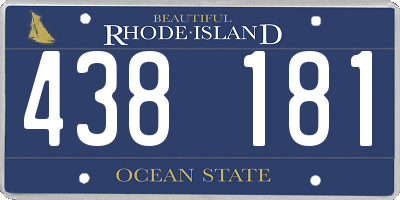 RI license plate 438181