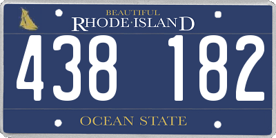 RI license plate 438182
