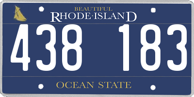 RI license plate 438183