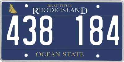 RI license plate 438184