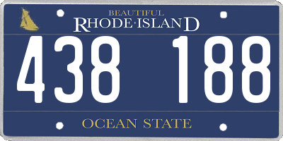 RI license plate 438188