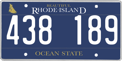 RI license plate 438189