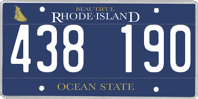 RI license plate 438190