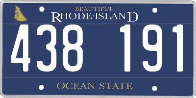 RI license plate 438191