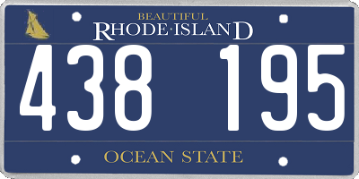 RI license plate 438195