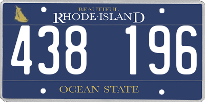 RI license plate 438196