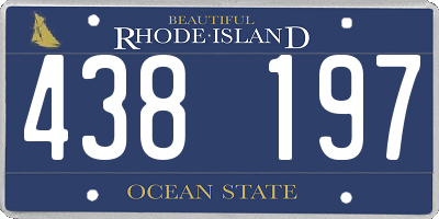 RI license plate 438197