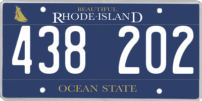 RI license plate 438202